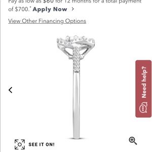 Center of Me Diamond ring 1/5 tw 10k White Gold